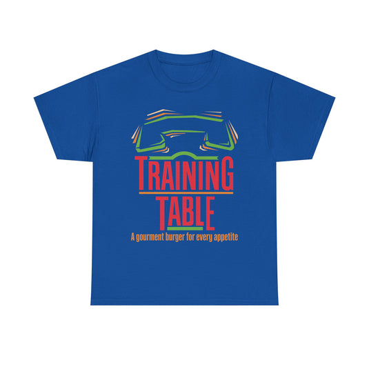 Training Table Gourmet Burger Vintage Restaurant Logo Chain T-Shirt