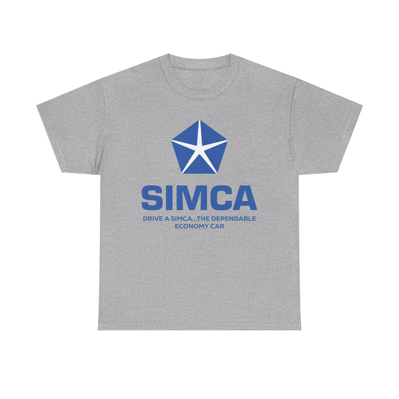 Load image into Gallery viewer, Simca Drive A Simca The Dependable Economy Car Vintage Logo T-shirt
