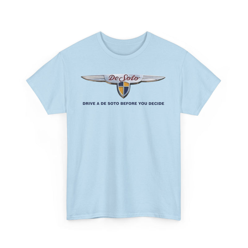 Load image into Gallery viewer, DeSoto Drive Before You Decide Chrome Wing Emblem T-shirt
