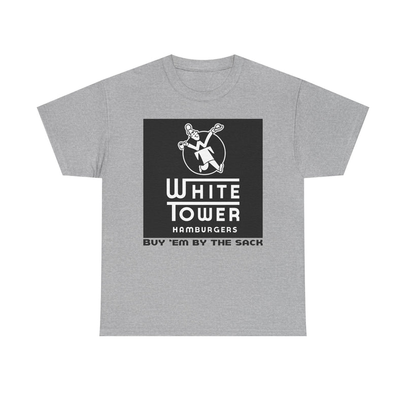 Load image into Gallery viewer, White Tower Hamburgers Buy Em By The Sack Vintage Logo T-Shirt
