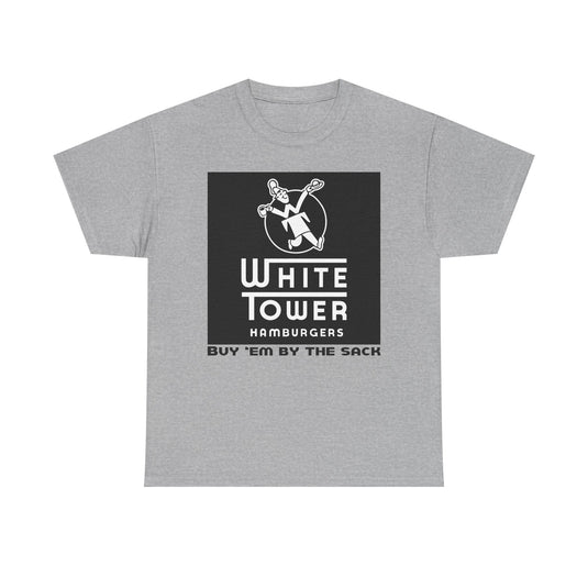 White Tower Hamburgers Buy Em By The Sack Vintage Logo T-Shirt