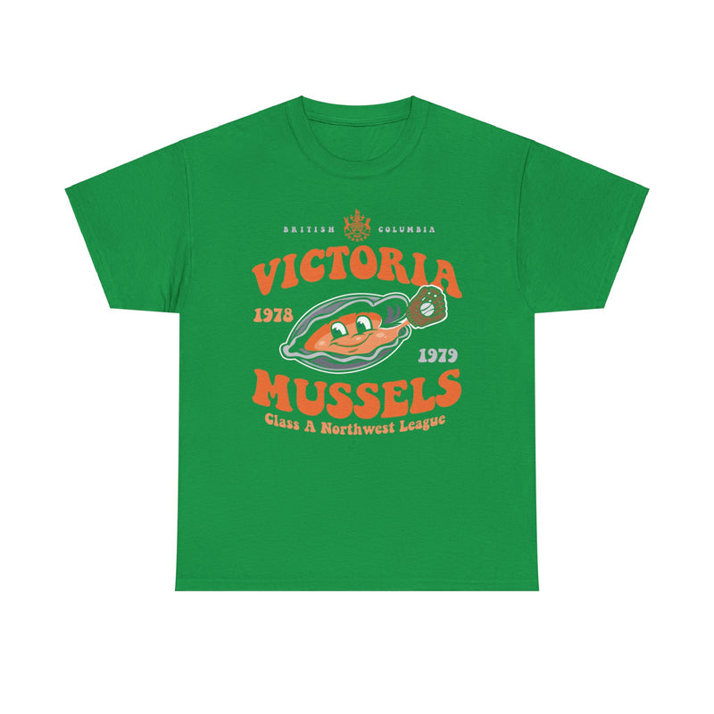 Load image into Gallery viewer, Victoria Mussels Est 1978 British Columbia Baseball T-shirt
