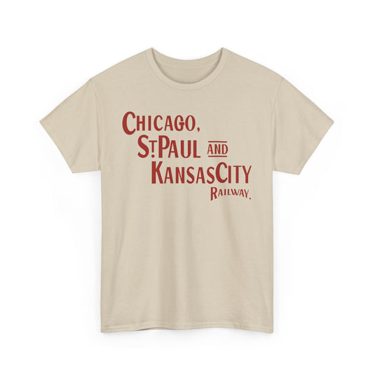 Chicago St Paul Kansas City Railway Railroad Logo Vintage T-Shirt