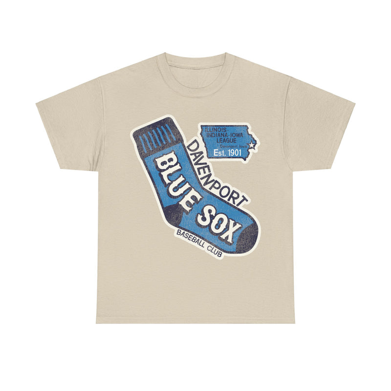 Load image into Gallery viewer, Davenport Blue Sox Nostalgic Retro Baseball Team T-shirt
