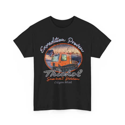 Thiokol Snowcat Division 1929 Ogden Utah Expedition Proven Snowmobile T-shirt