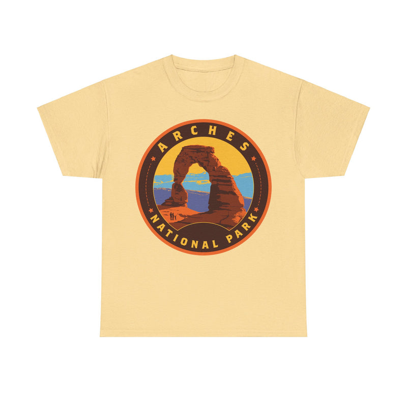 Load image into Gallery viewer, Arches National Park Utah Round Logo T-shirt
