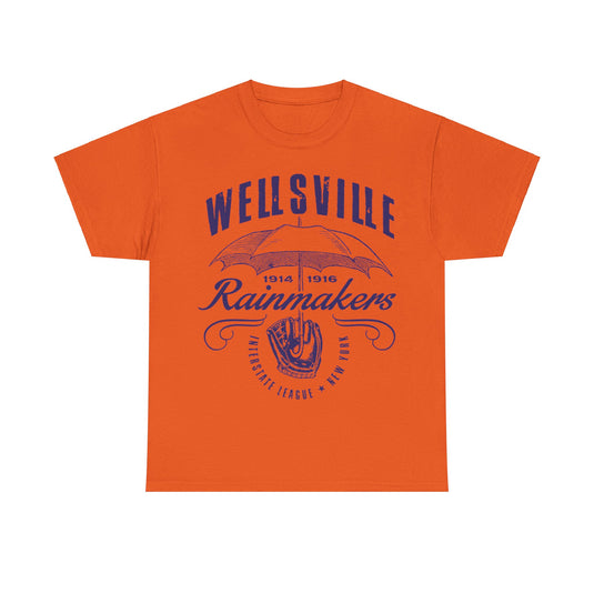 Wellsville Rainmakers Est 1914 New York Baseball T-shirt