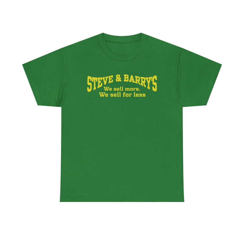 Load image into Gallery viewer, Steve &amp; Barry's We Sell More We Sell For Less Yellow Budget Clothing T-shirt
