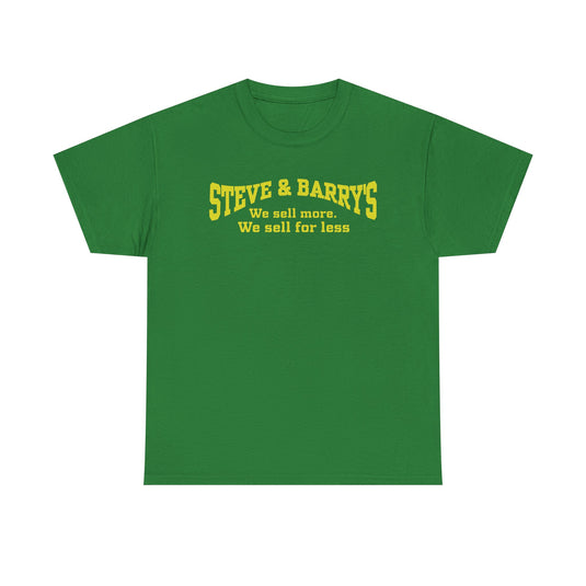 Steve & Barry's We Sell More We Sell For Less Yellow Budget Clothing T-shirt