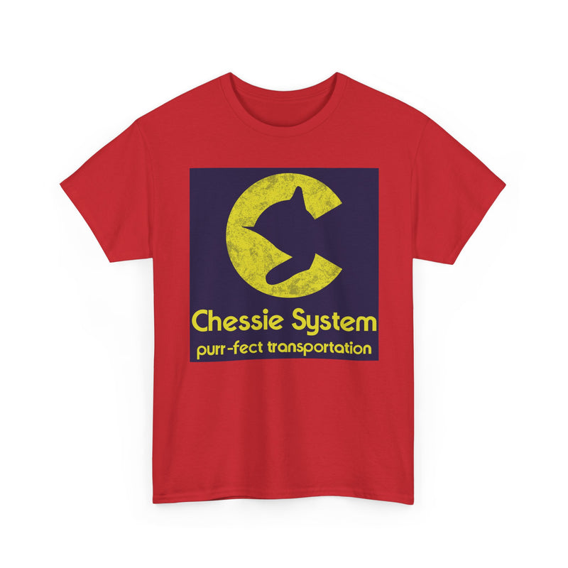 Load image into Gallery viewer, Chessie System Purr-fect Transportation Railroad Logo Train T-Shirt
