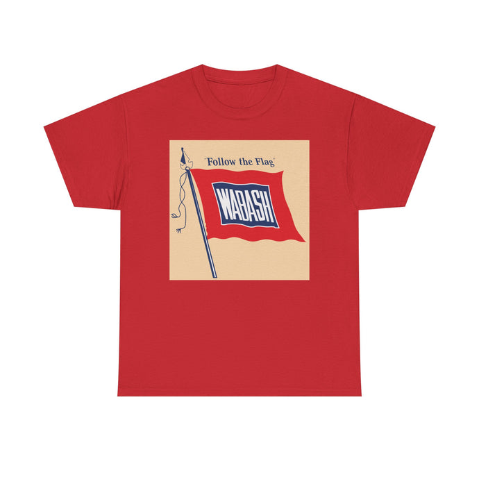 Wabash Follow The Flag Vintage Railroad Logo Train T-Shirt