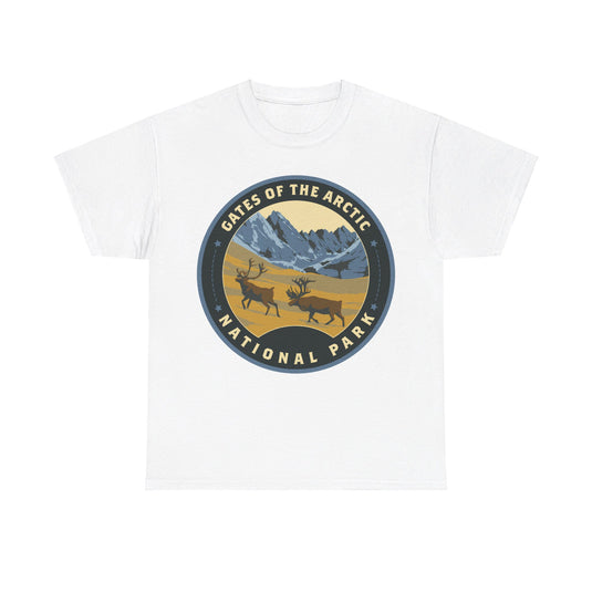 Gates of the Arctic National Park Alaska Round Logo T-shirt