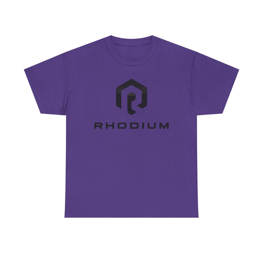Rhodium Enterprises T-Shirt Bankrupt Crypto Company Defunct Logo Tee