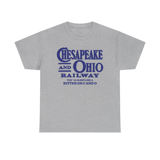 Chesapeake Ohio Railway Sleep Like Kitten Railroad Logo T-Shirt