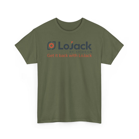 LoJack Defunct Car Security T-Shirt Get It Back With LoJack Spireon Tech Tee