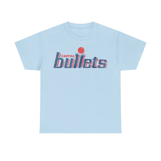 Capital Bullets Basketball Team Nostalgic Retro Logo T-shirt