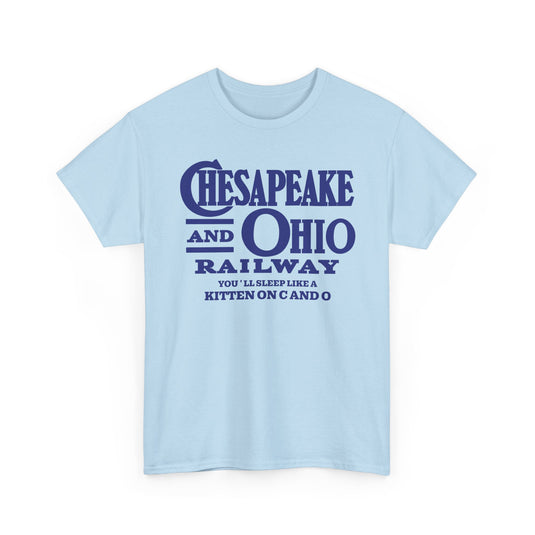 Chesapeake Ohio Railway Sleep Like Kitten Railroad Logo T-Shirt