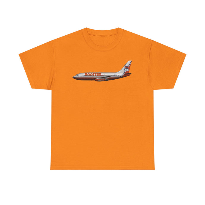 Hooters Air Orange Owl Novelty Airline Retro Aviation Memorabilia T-shirt