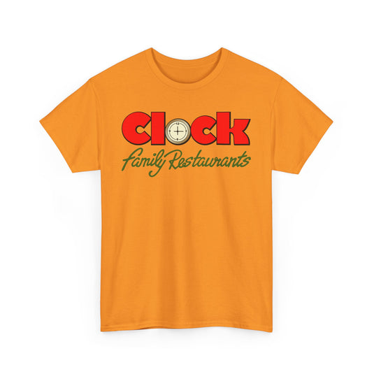Clock Family Restaurants Vintage Diner Classic Restaurant Logo T-Shirt