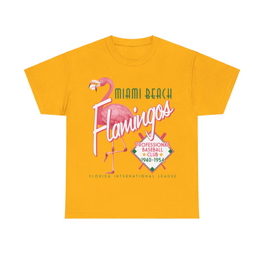 Miami Beach Flamingos Est 1940 Florida Baseball T-shirt