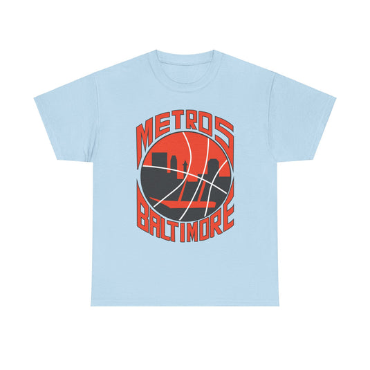 Baltimore Metros Maryland Continental Basketball Association 1978-1979 T-shirt