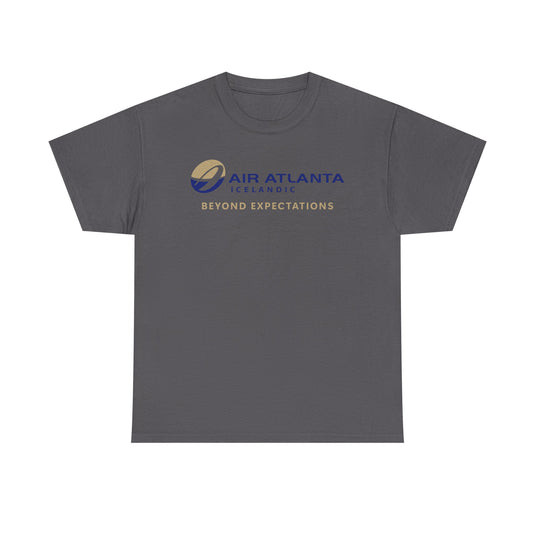 Air Atlanta Icelandic Beyond Expectations Vintage Airline Logo Aviation T-shirt