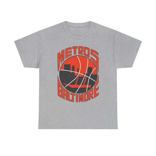 Baltimore Metros Maryland Continental Basketball Association 1978-1979 T-shirt