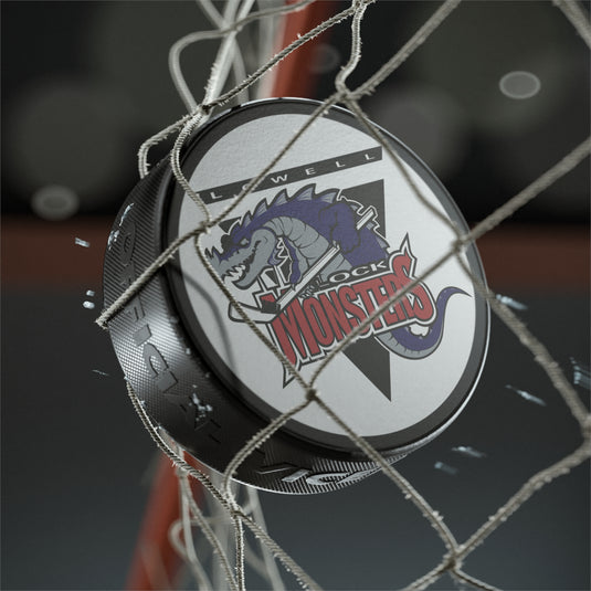 Lowell Lock Monsters American League Massachusetts Hockey Puck