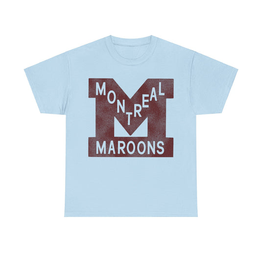 Montreal Maroons Logo Hockey Team T-shirt