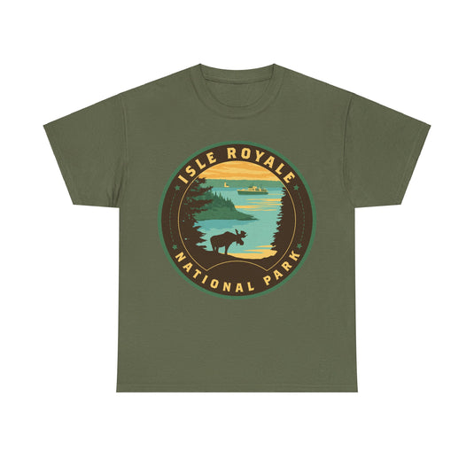 Isle Royale National Park Michigan Round Logo T-shirt