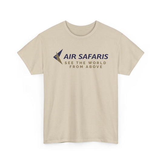 Air Safaris See the World From Above Vintage Airline Logo Aviation T-shirt