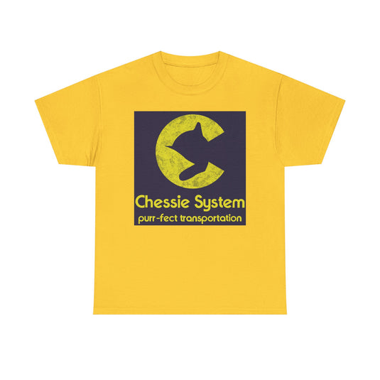 Chessie System Purr-fect Transportation Railroad Logo Train T-Shirt