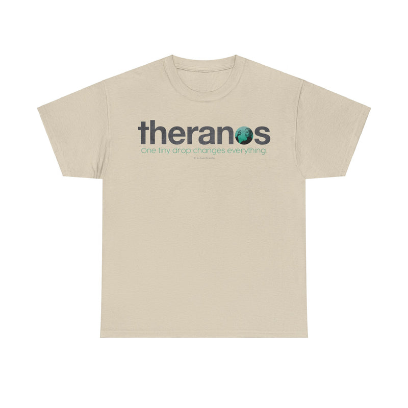 Load image into Gallery viewer, Theranos One Tiny Drop Changes Everything Elizabeth Holmes Logo T-shirt
