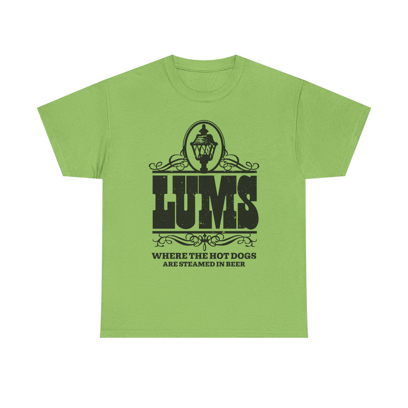 Load image into Gallery viewer, Lums Where Hot Dogs Are Steamed In Beer Vintage Logo T-Shirt
