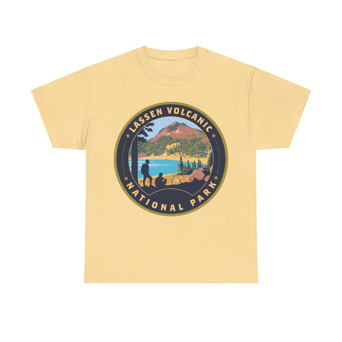 Lassen Volcanic National Park California Round Logo T-shirt