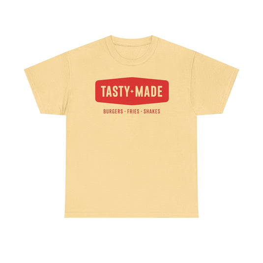 Tasty Made T-Shirt - Burger Restaurant Industry Defunct Logo Tee