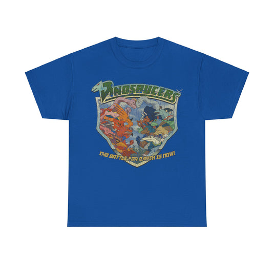 Dinosaucers Battle for Earth 1987 Cartoon Televison Show T-shirt