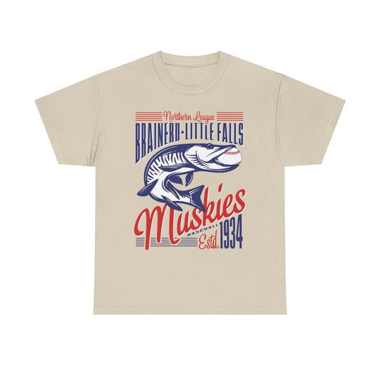 Brainerd Little Falls Muskies Est 1934 Minnesota Baseball T-shirt