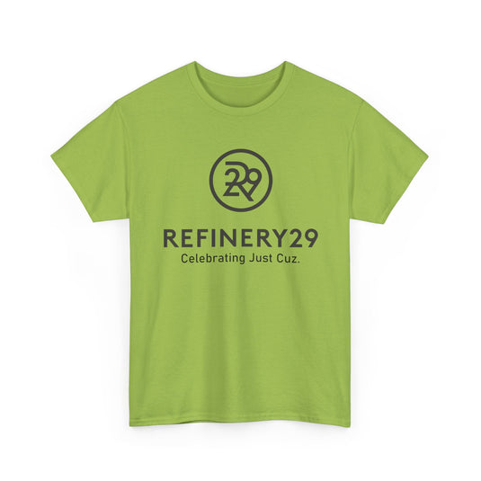 Refinery29 Celebrating Just Cuz T-Shirt Media Brand Logo Tee