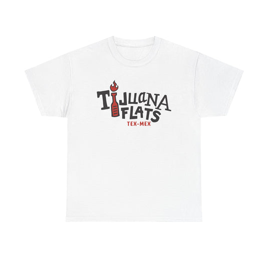 Tijuana Flats Tex-Mex T-Shirt Bankrupt Restaurant Chain Logo Tee
