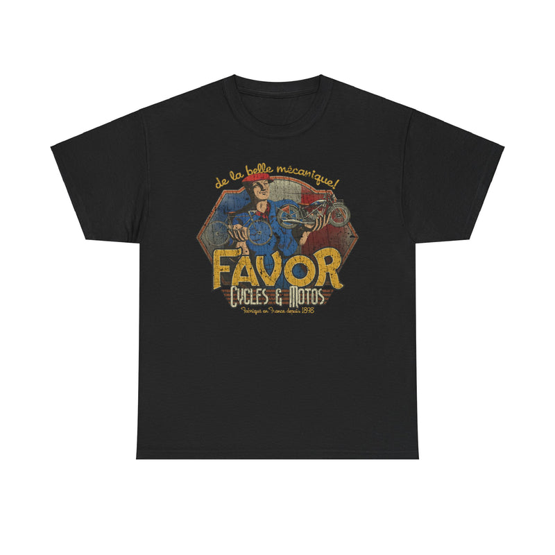 Load image into Gallery viewer, Favor Cycles Motos de la Belle Mcanique Bicycle T-shirt
