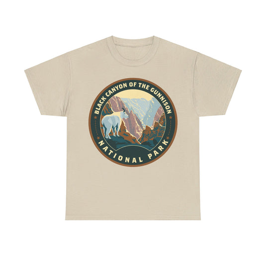 Black Canyon of the Gunnison National Park Colorado Round Logo T-shirt