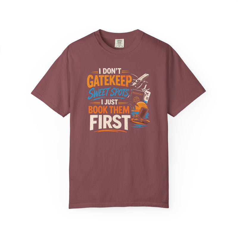 Load image into Gallery viewer, Gatekeep Travel Sweet Spots Credit Card Points Miles T-shirt
