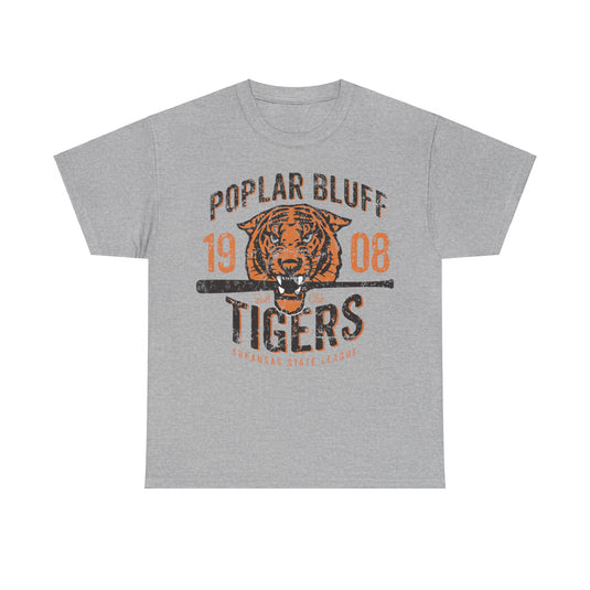 Poplar Bluffs Tigers Est 1908 Missouri Baseball T-shirt