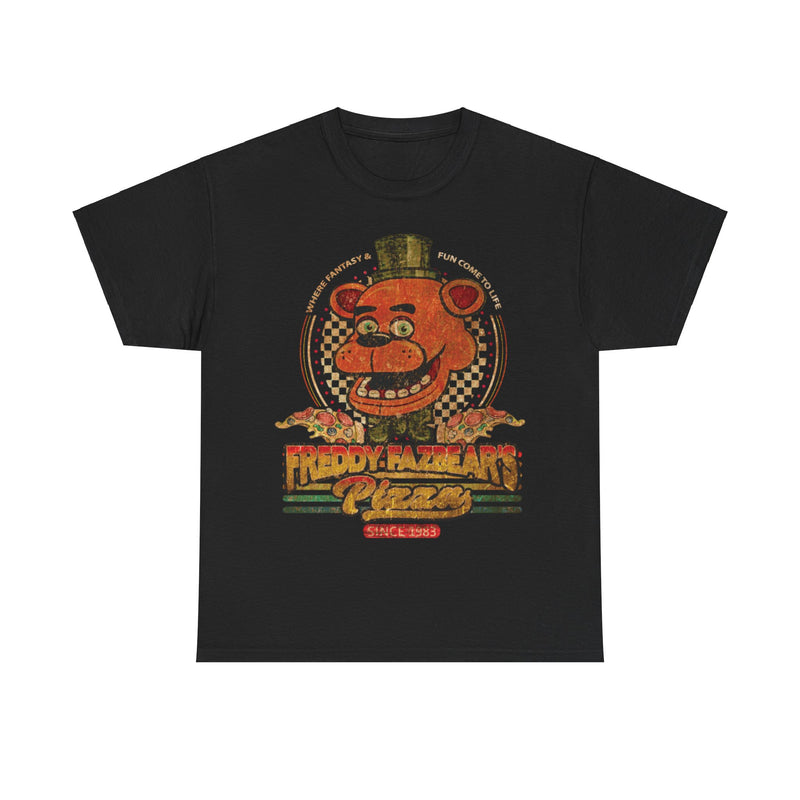 Load image into Gallery viewer, Freddy Fazbears Pizza 1983 Restaurant Distressed Print T-shirt
