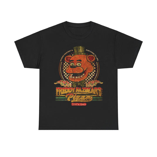 Freddy Fazbears Pizza 1983 Restaurant Distressed Print T-shirt