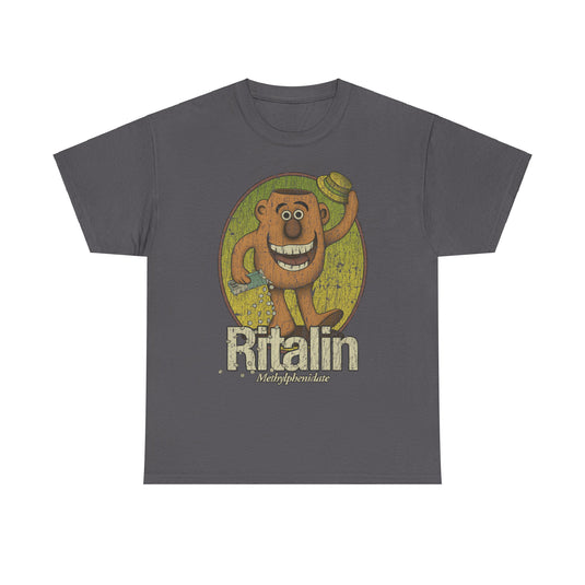 Ritalin Man 1975 Methylphenidate Advertising Logo T-shirt
