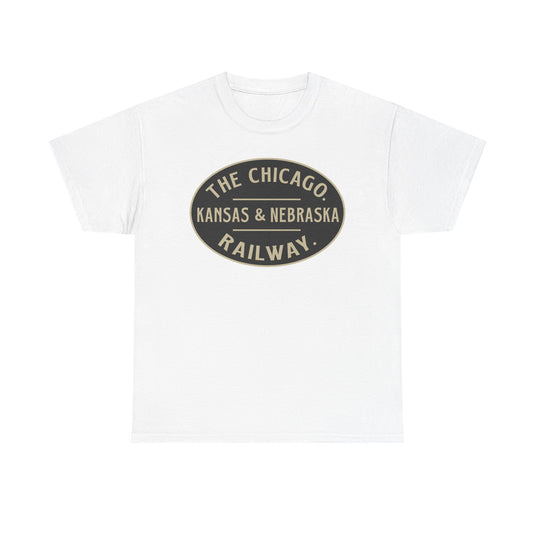 Chicago Kansas Nebraska Railway Vintage Railroad Logo T-Shirt