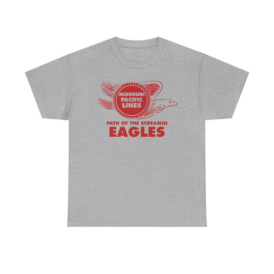 Missouri Pacific Lines Screaming Eagles Railroad Logo Vintage T-Shirt
