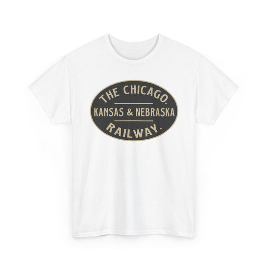 Chicago Kansas Nebraska Railway Vintage Railroad Logo T-Shirt